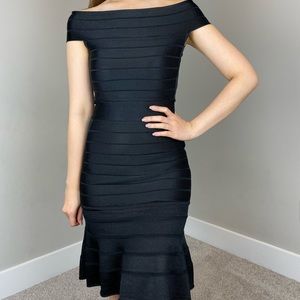 French Connection Off Shoulder Bandage Dress